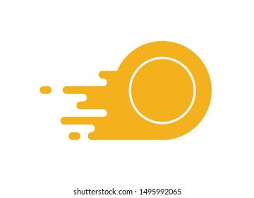 orange vector rounded circle shape element  on white background