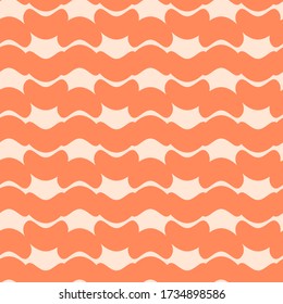 Orange vector seamless pattern background. Art continuous abstract illustration. Hand drawn abstract art modern