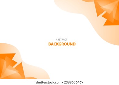 Orange vector shape modern background with white space for text and message. concept design