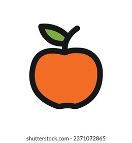 orangefarbenes Vektorzeichen oder -symbol, orangefarbenes Symbol