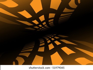 Orange vector squared tunnel