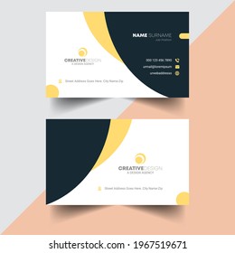 Orange Vector Stunning Luxurious Business Card Design Template