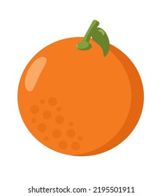 Naranja en el estilista vectorial nutrición saludable vitaminas y jugo fresco