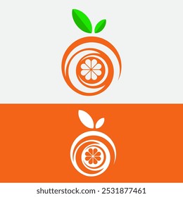 Diseño de icono de símbolo de Vector naranja