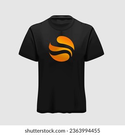 Orange vector t shirt design black t shirt 