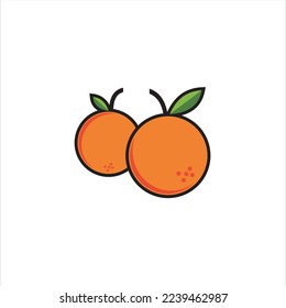 Orange  vector template logo in a modern style, on a white background. 