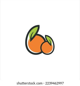 Orange  vector template logo in a modern style, on a white background. 