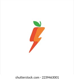 Orange  vector template logo in a modern style, on a white background. 