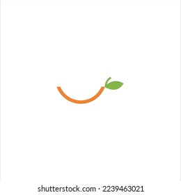 Logo de la plantilla vectorial naranja en un estilo moderno, en un fondo blanco. 