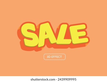 Texto vectorial naranja escrito "SALE"