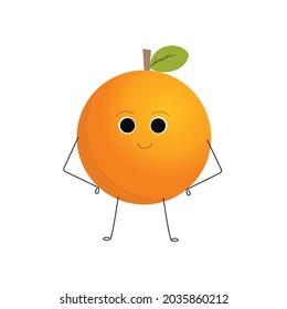 
un vector naranja que tiene manos y pies
