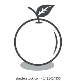 Orange vector thin line icon