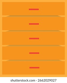 Orange vector wardrobe or closet design for you and your Business
