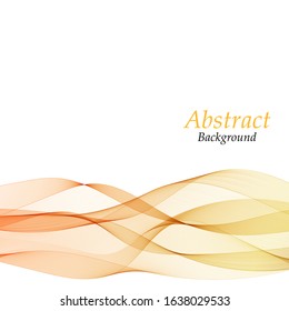 orange vector wave. abstract image.