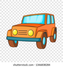 Orange vehicle icon in cartoon style on a background for any web design 