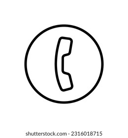 Orange Vertical Call Outline Icon Vector Illustration
