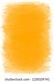 Orange vertical watercolor backdrop. Vector.