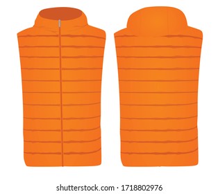 Orange vest with cap. vector illustration