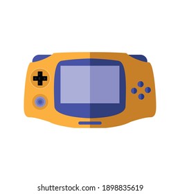 orange videogame console icon design, play leisure and gaming theme Vector illustration