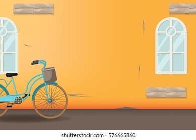 Orange Vintage Bicycle Style Background