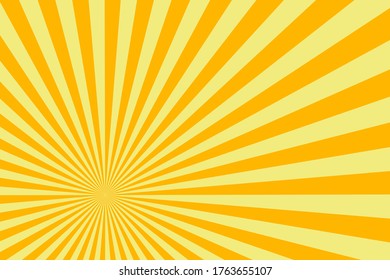 Orange vintage retro sunburst background.