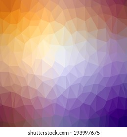 Orange and violet gradient clean modern low poly background pattern