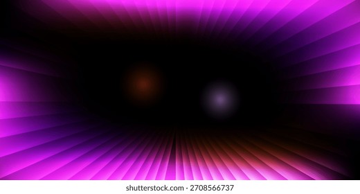 Líneas láser naranja y violeta abstracto diseño de Anuncio de alta tecnología. Fondo de neón de Vector