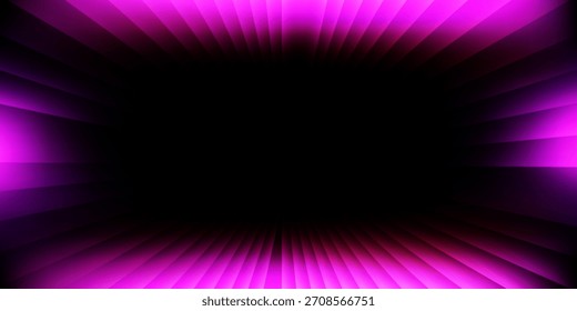 Orange and violet laser lines abstract hi-tech banner design. Vector neon background