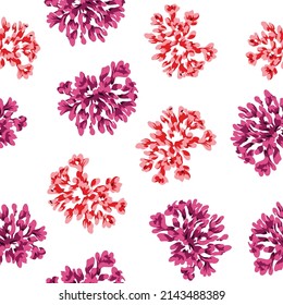 floral vectorial sin costura naranja y violeta patrón de flores blanco