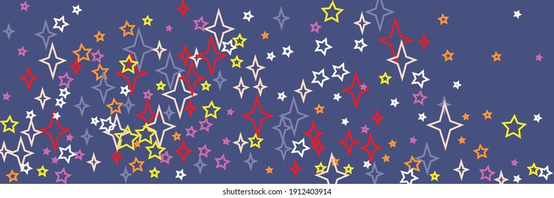 Orange Violet Vivid Holiday New Year Chaotic Pink Design Pic. Christmas White Yellow Stars Multicolor Beige Sky Wallpaper. Purple Bright Print Colorful Vibrant Red Horizontal Stars Pattern.