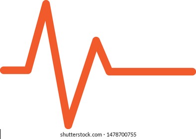 Orange vital heart rate monitor line up down