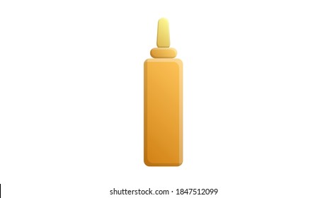 orange, voluminous mustard on a white background, vector illustration. seasoning for various dishes for dinner. a spicy addition for sandwiches. spice for hot dog
