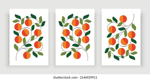 Orange wall art. Wall decor. Modern art print. Artwork collection. Digital print - Shutterstock ID 2146929911