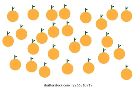 Orange wallpaper with a simple and cute orange image with a messy arrangement