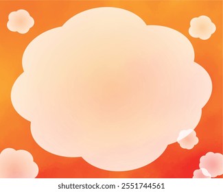 Orange warm image motif material