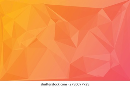 Fondo de gradiente poligonal Abstractas triángulo cálido naranja