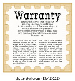 Orange Warranty Certificate template. With complex linear background. Perfect design. Customizable, Easy to edit and change colors. 
