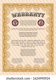 Orange Warranty. Customizable, Easy to edit and change colors. With quality background. Excellent design. 