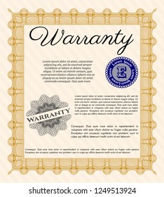 Orange Warranty. Detailed. Easy to print. Sophisticated design. 