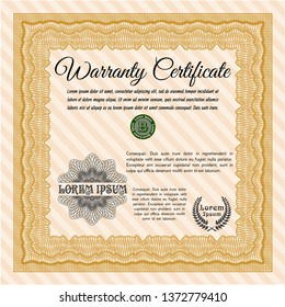 Orange Warranty. Detailed. Easy to print. Perfect design. 