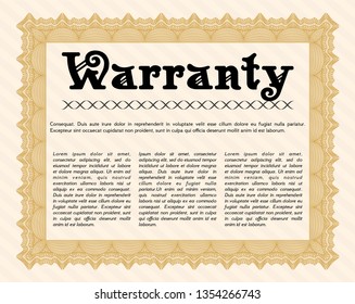 Orange Warranty. Elegant design. Customizable, Easy to edit and change colors. Complex background. 