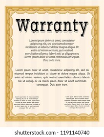 Orange Warranty. Nice design. Printer friendly. Customizable, Easy to edit and change colors. 