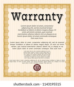 Orange Warranty. Printer friendly. Customizable, Easy to edit and change colors. Modern design. 