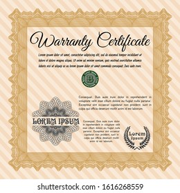 Orange Warranty. Printer friendly. Detailed. Good design. 