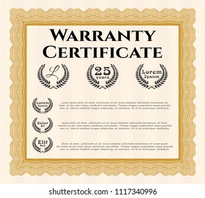 Orange Warranty. With quality background. Customizable, Easy to edit and change colors. Superior design. 