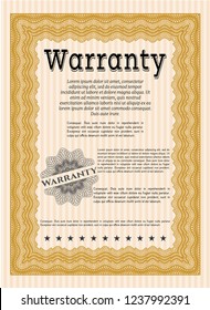 Orange Warranty. Superior design. Vector illustration. With quality background. 