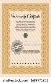 Orange Warranty template. With linear background. Customizable, Easy to edit and change colors. Nice design. 