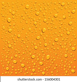 fondo de gotitas de agua naranja