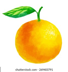 orange watercolor