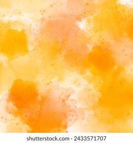 Orange watercolor abstract background texture vector